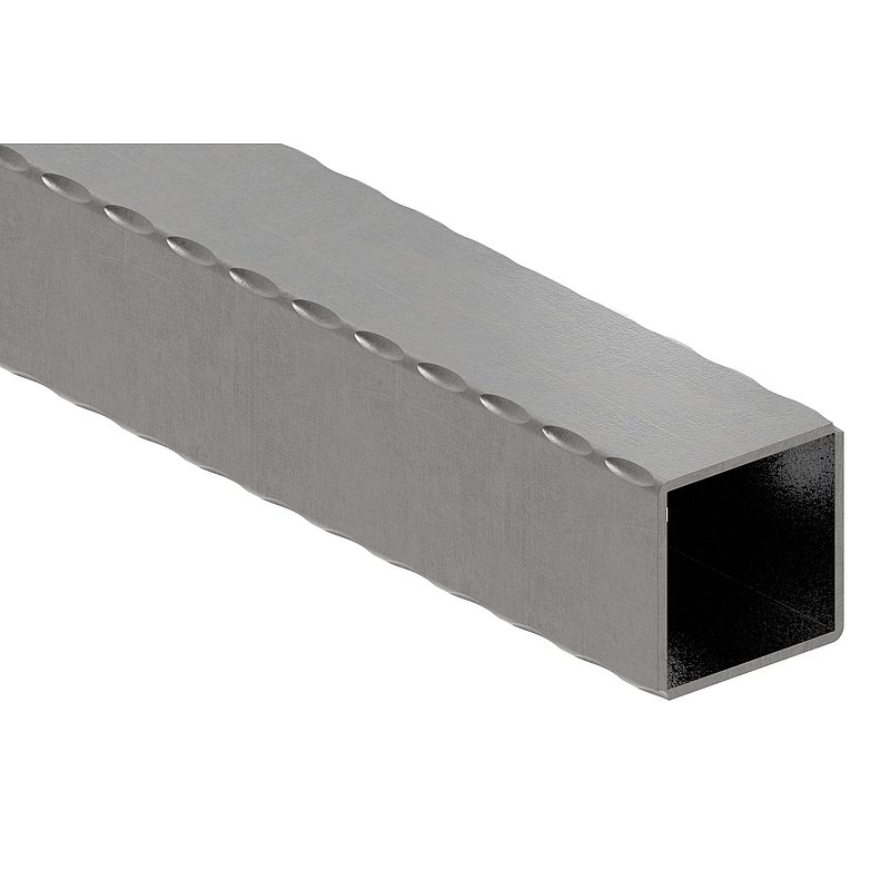 Quadratrohr 50x50x2,5mm, L: 6000mm, gehämmert