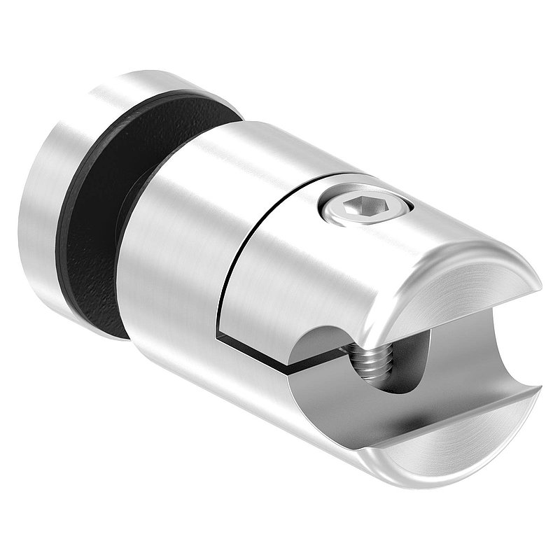 Klemmhalter mit Querstab-Glashalter Ø 25mm, zur nachträglichen Montage, V2A