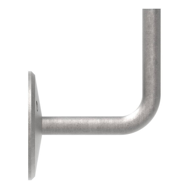 Handrail support with curved round plate, 70x5mm