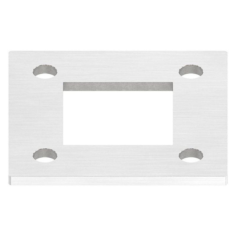 Ankerplatte, 120x120x6mm, mit Längsschliff, V2A