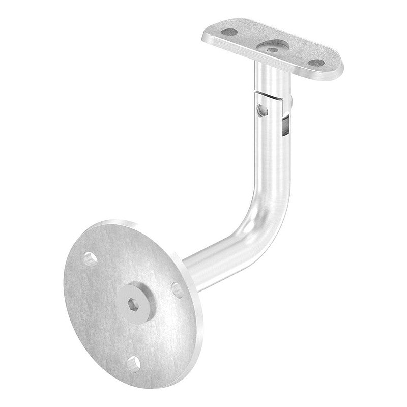 Handlaufhalter mit Gelenk, Handlaufanschlussplatte Rohr 42,4mm (Ronde und Bügel verschraubt), V2A