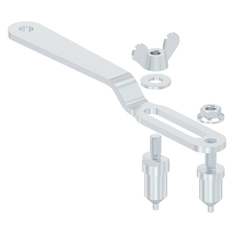 Fork spanner for sliding glass door, AISI304