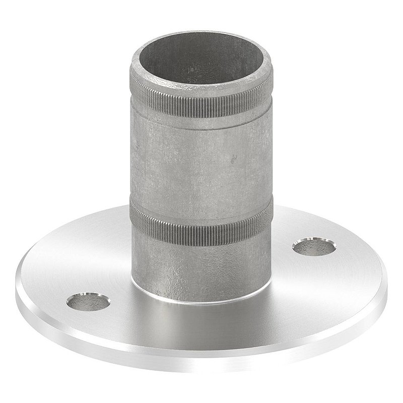 Wand- und Bodenanker mit Rändelung, für Rohr 42,4x2,0mm, V2A