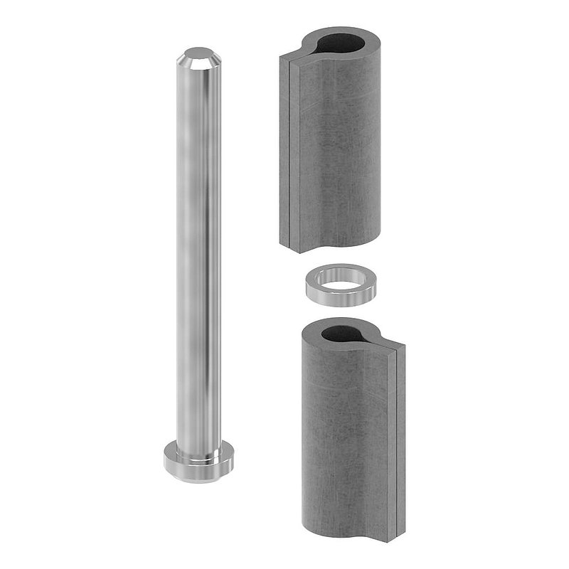 Weld-on hinge 2-piece
