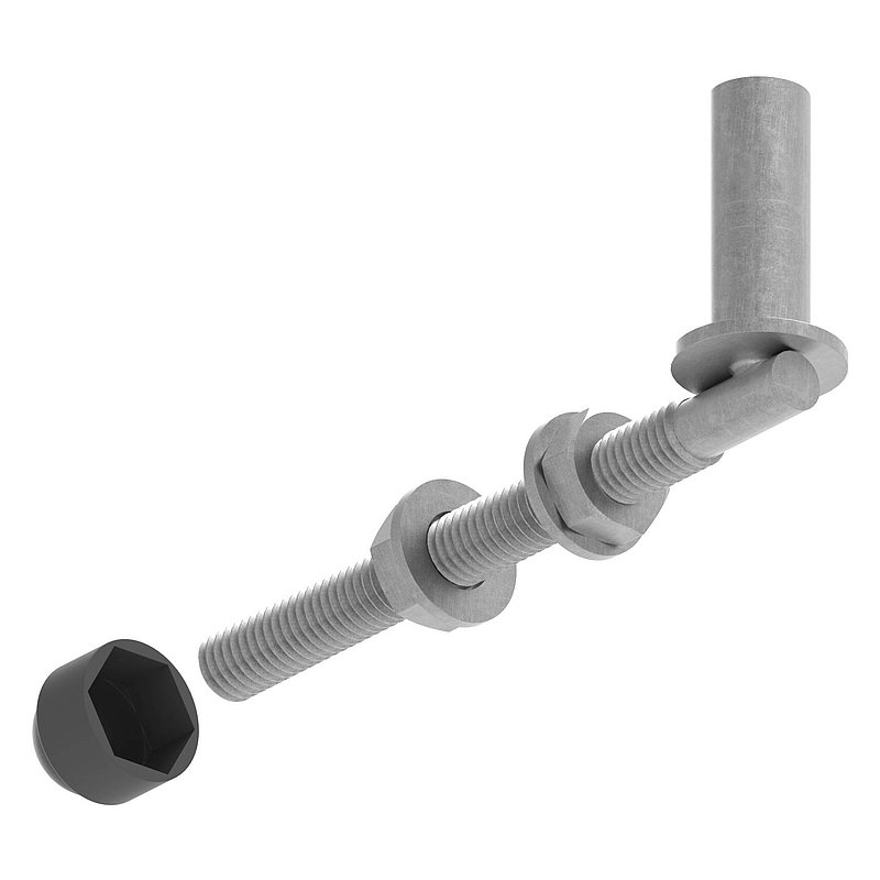 Kloben zum Durchschrauben für Ø 16mm, L: 140mm