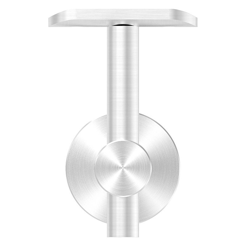 Handlaufhalter für Glas, Handlaufanschlussplatte 42,4mm, V2A