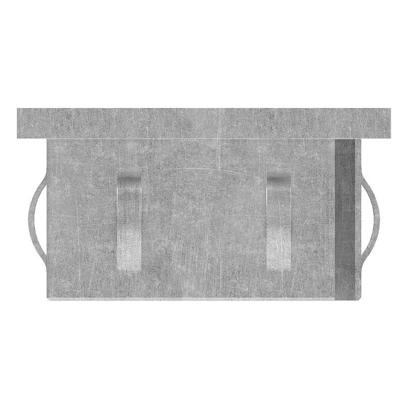 Steel end cap, for square tube 60x60mm