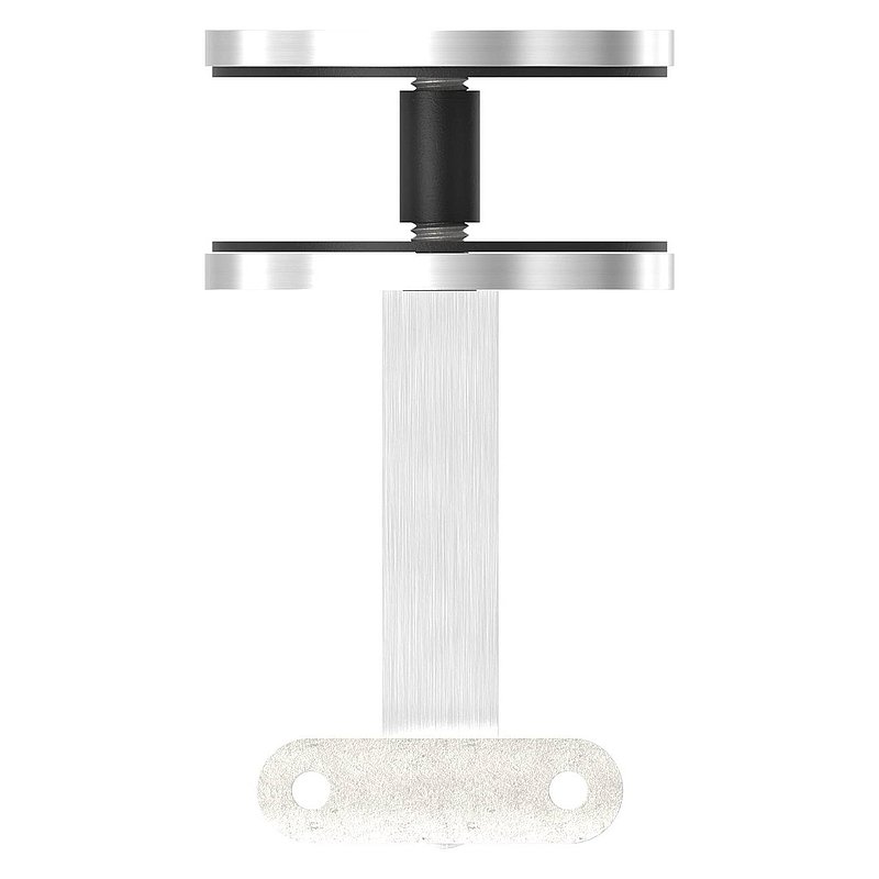 Sensa Design 2, for tube 42.4mm, for mounting on glass, with joint for incline, AISI304
