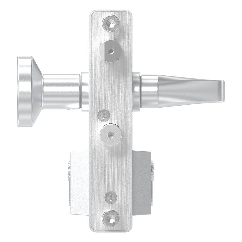 Gittertorschloss GTS 2 mit Anti-Panik-Funktion für Rohrstärke 40-60mm, Gehäuse silber