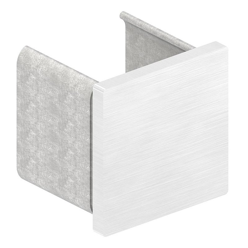 Endkappen, flach, für Quadratnutrohr 40x40mm, V2A