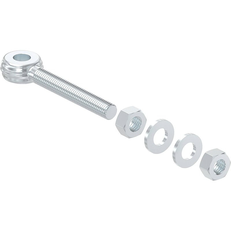 Eye bolt from hinge 121-M12, electro galvanized