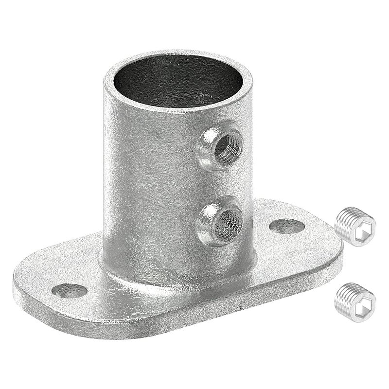 Wandhalter mit 2 Bohrungen, für Rohr Ø 60,3mm
