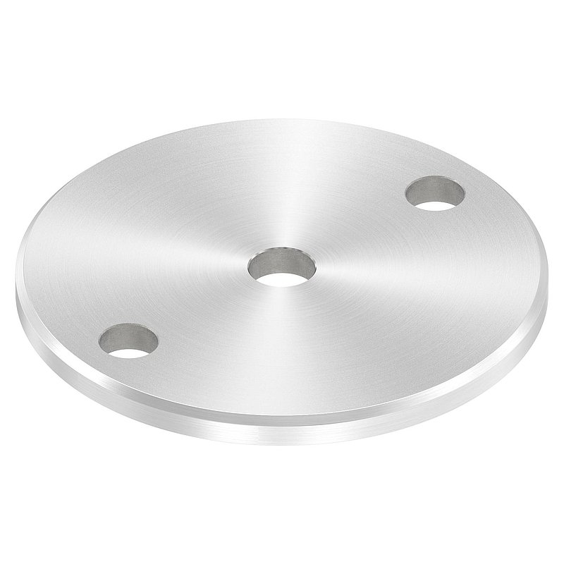 Ankerplatte Ø 100x6mm, mit Rundschliff und Fase, V2A