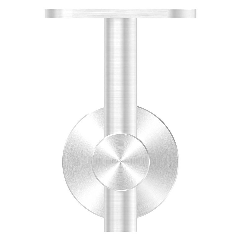 Handlaufhalter für Glas, Handlaufanschlussplatte flach, V2A