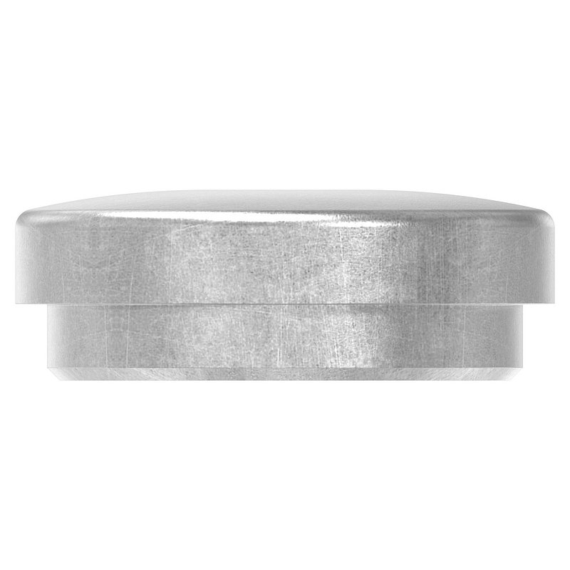 Stahlkappe leicht gewölbt für Rohr 42,4 x 2,5mm mit Bohrung 12,3mm