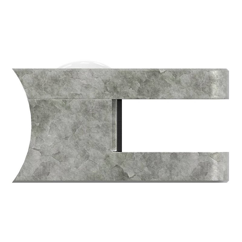 Glasklemme Mod. 31, Anschluss: 42,4mm, Zink roh