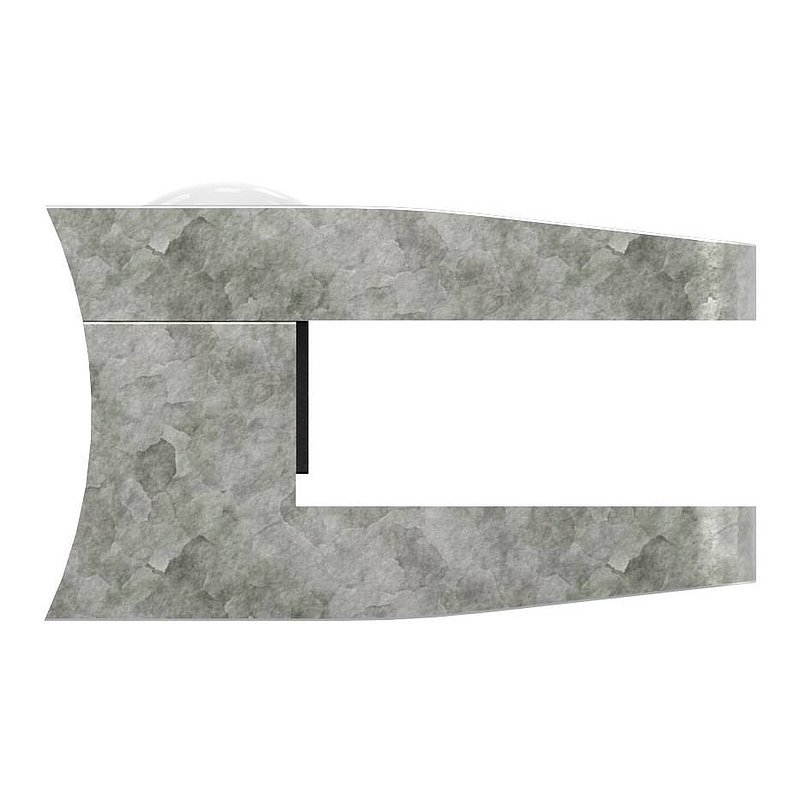 Glasklemme Mod. 34, Anschluss: 76,1mm, Zink roh