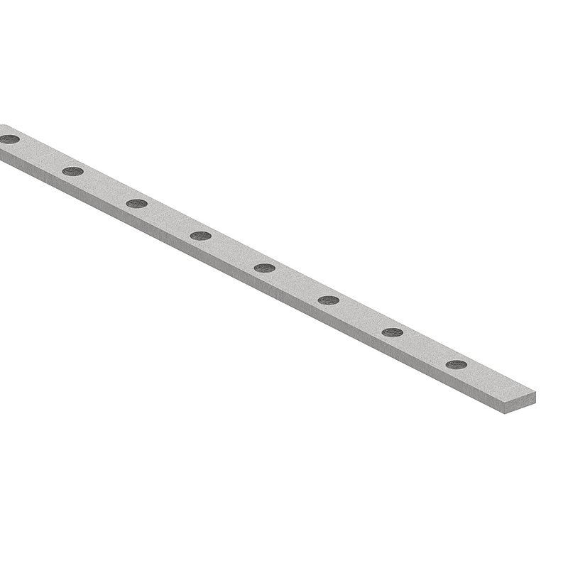 Lochleiste S235JR, 25x8mm, Lochabstand 60mm, 2000mm