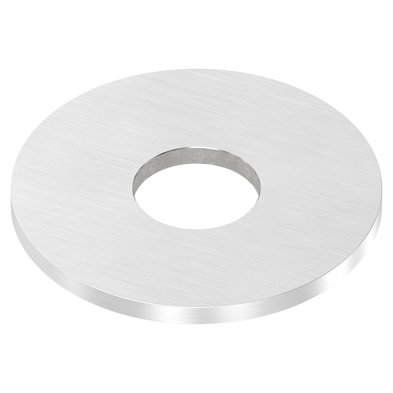 Anchor plate Ø 100x6mm, with longitudinal grinding, AISI304