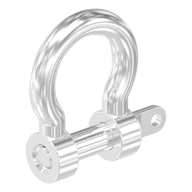 Curved shackle, M6, AISI316