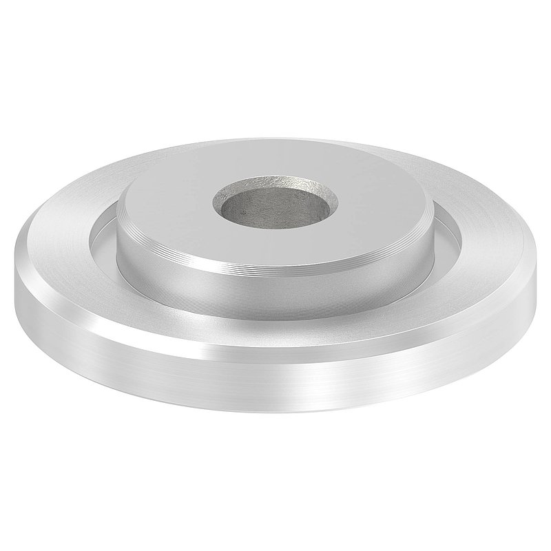 Adapterplatte Ø 60mm für Rohr 42,4 x 2,0-2,5mm, V2A
