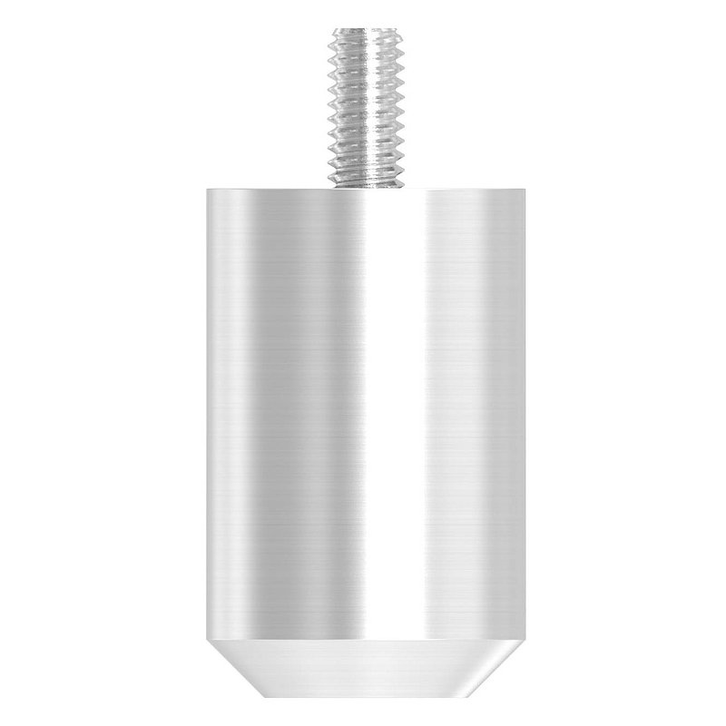 Cross bar holder for butting, bore Ø 12.5 mm, flat connection, AISI304