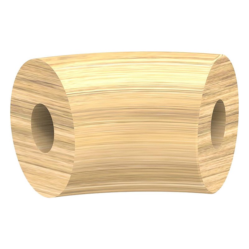 45° Bogen für Holzhandlauf Eiche, Ø 42,4mm