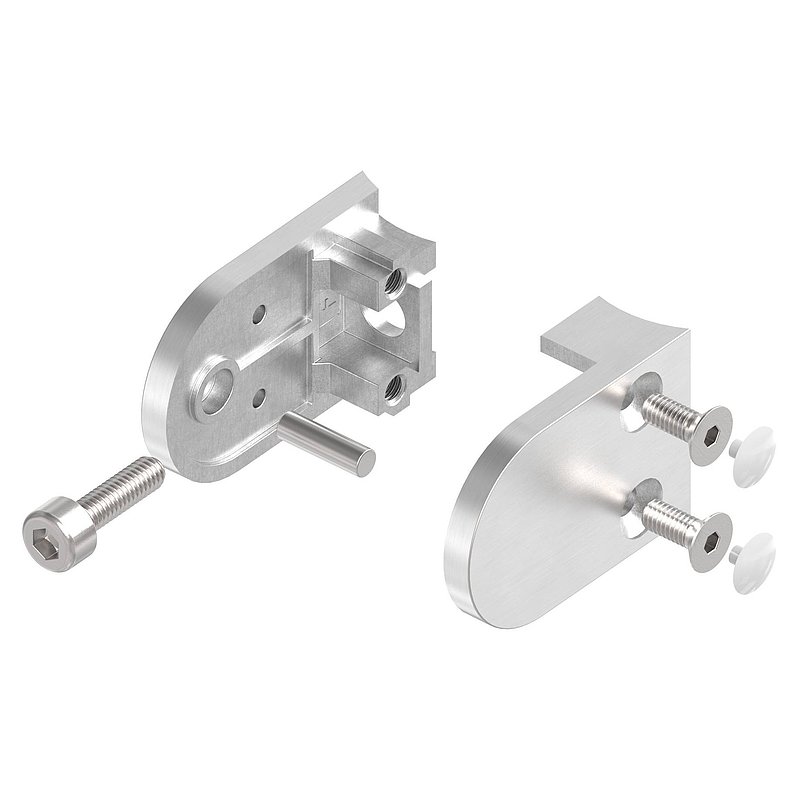 Glass clamp mod. 16, connection: 33.7mm, AISI304