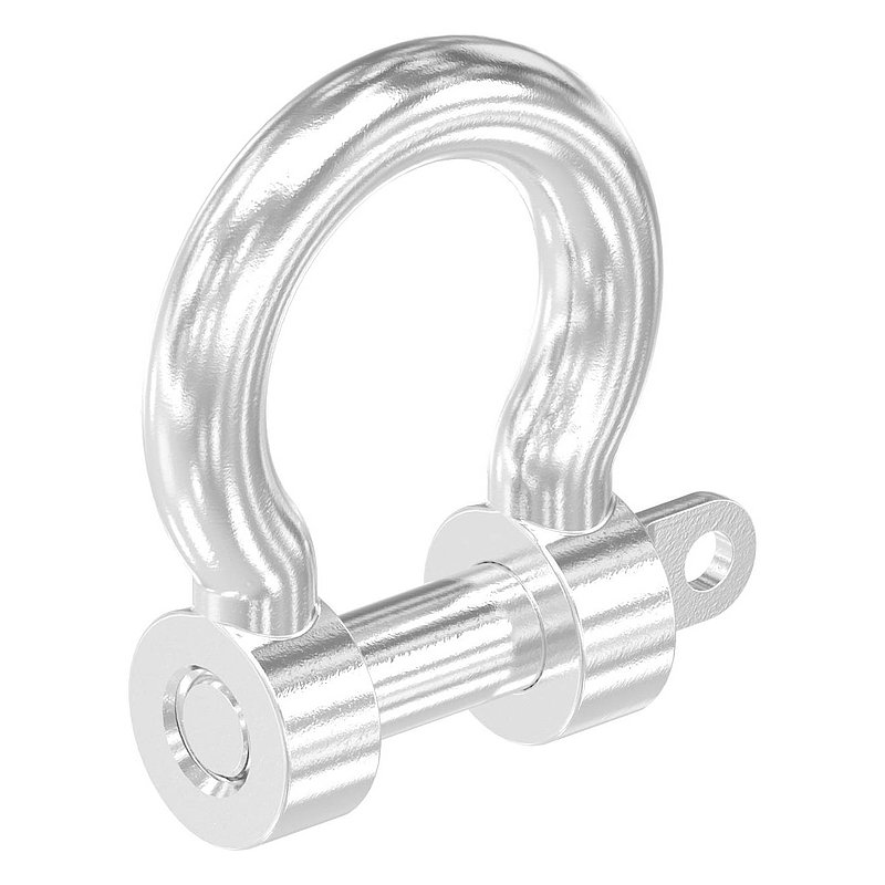Curved shackle, M8, AISI316