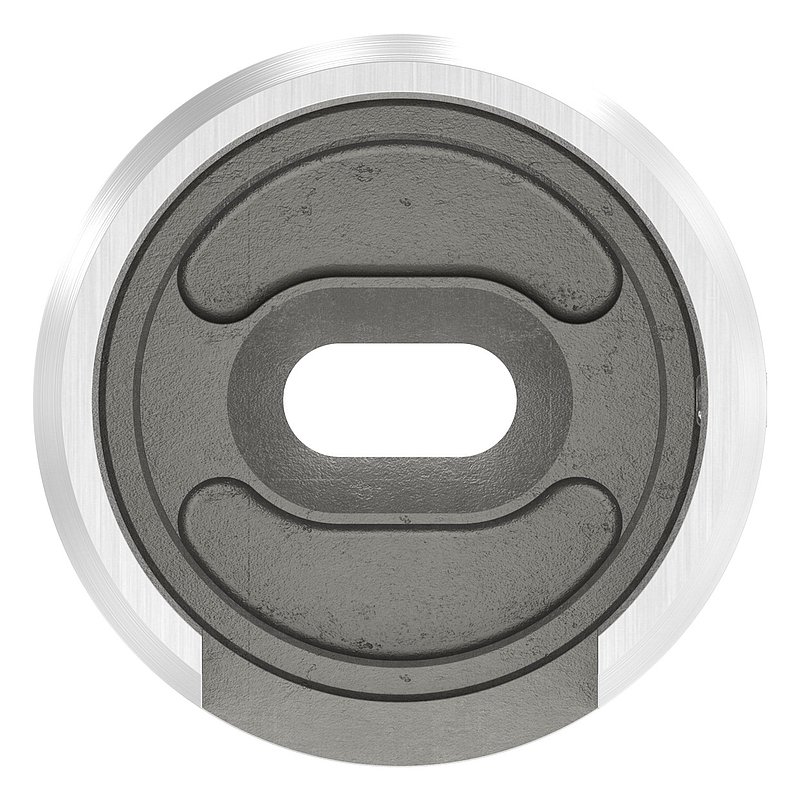 Wall mounting for slotted tube 42.4 mm, right, AISI316