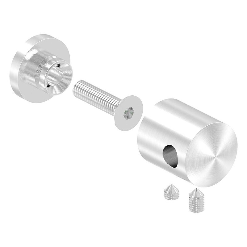 Cable holder, for 6mm rope, connection: straight, AISI304