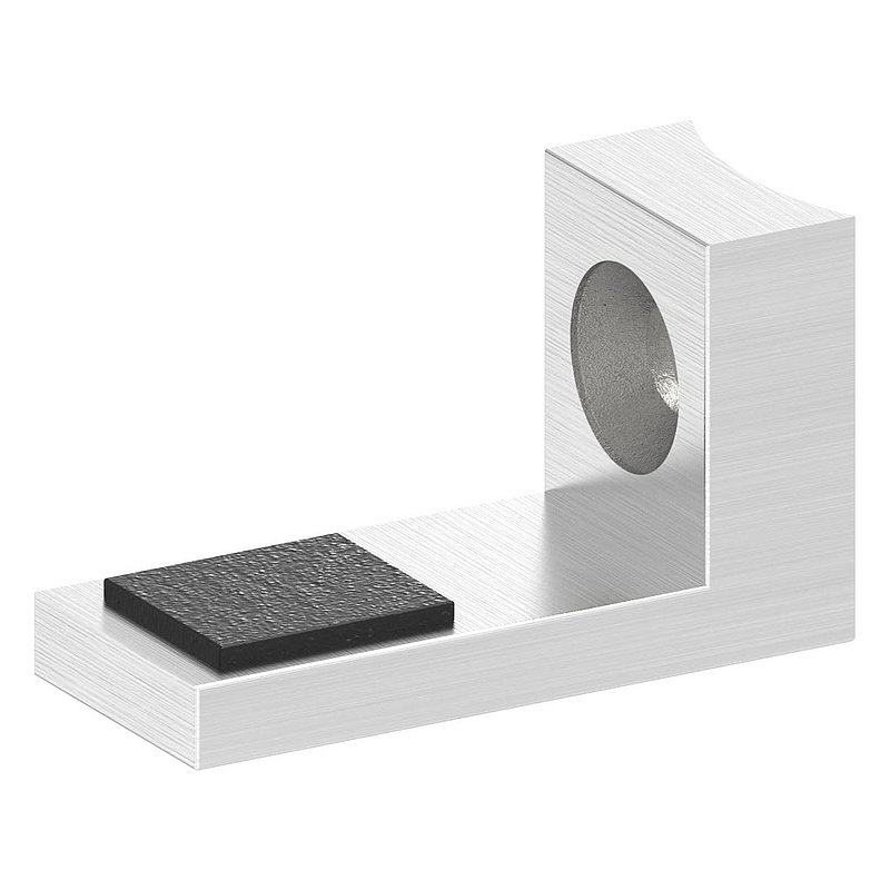 Halteboden mit Anschluss 42,4mm, V2A
