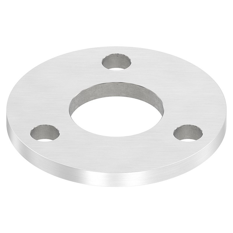 Ankerplatte Ø 100x8mm, mit Längsschliff, V2A