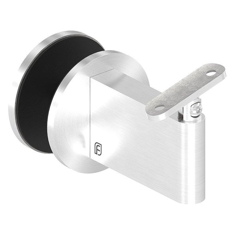 Sensa Design 2, pour tube 42,4mm, pour montage sur verre, avec articulation pour inclinaison, V2A