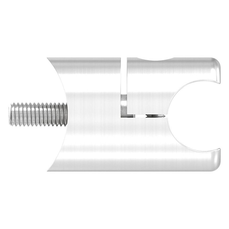 Holder for round clamping profile 18mm Connection: 42.4mm, AISI304