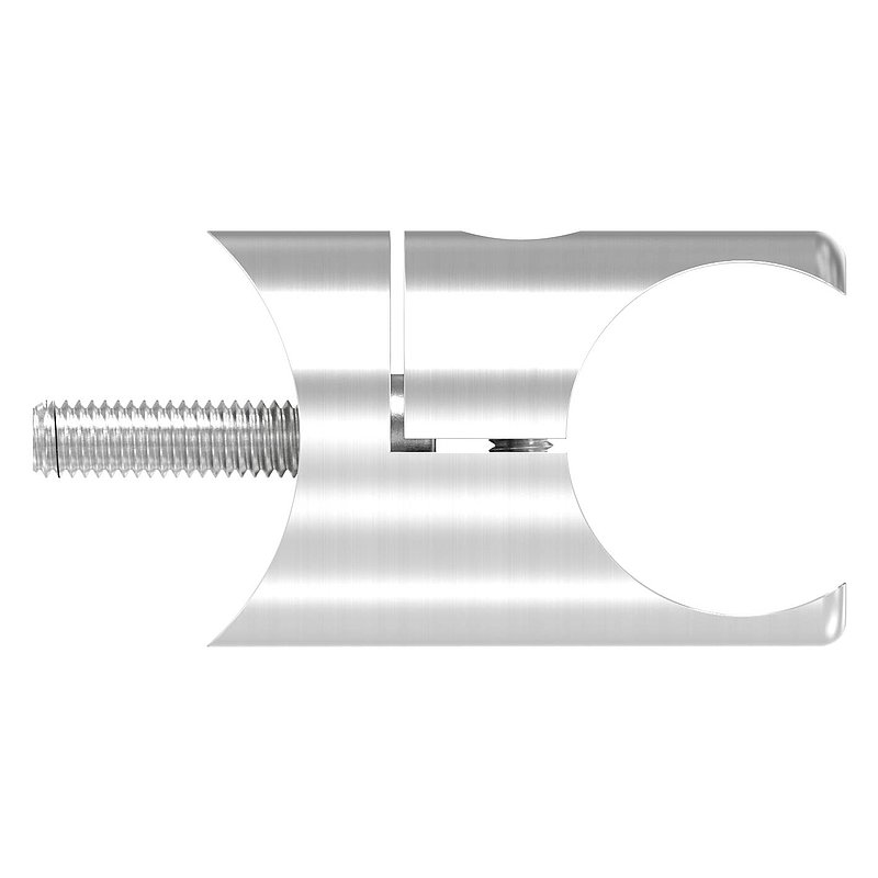 Holder for round clamping profile 27mm Connection: 42.4mm, AISI304