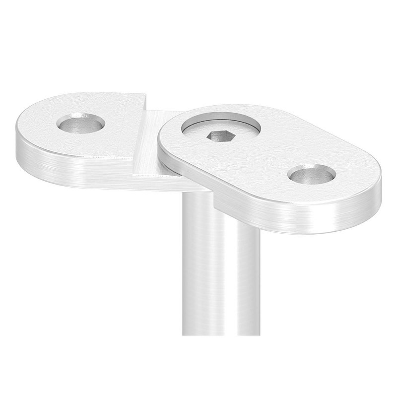 Handlaufanschlussplatte verstellbar, flach, V2A
