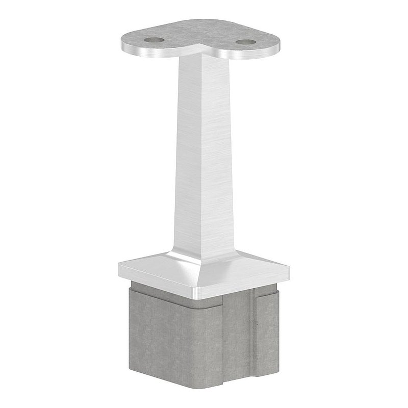 Rohrabschlussstopfen mit Stift für Rohr 40x40x2mm, V2A