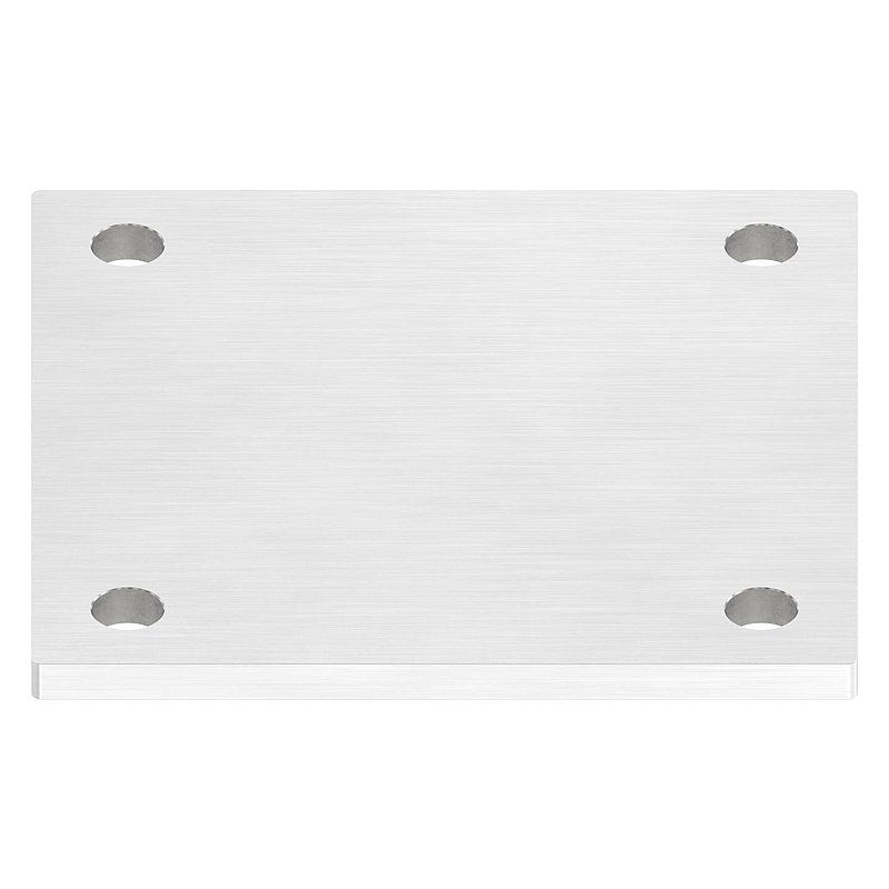Ankerplatte, 150x150x8mm, mit Längsschliff, V2A