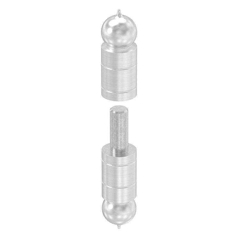 Anschweißband mit festem Stift glatt,  24mm, V2A