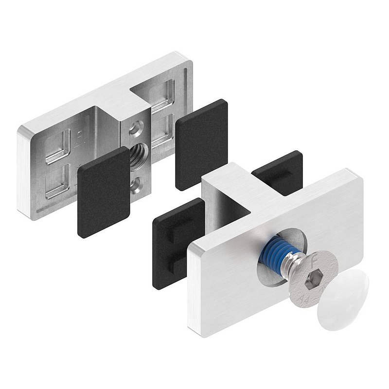 Glasausrichter für Ganzglasgeländer, für Glas 20,76 - 21,52mm