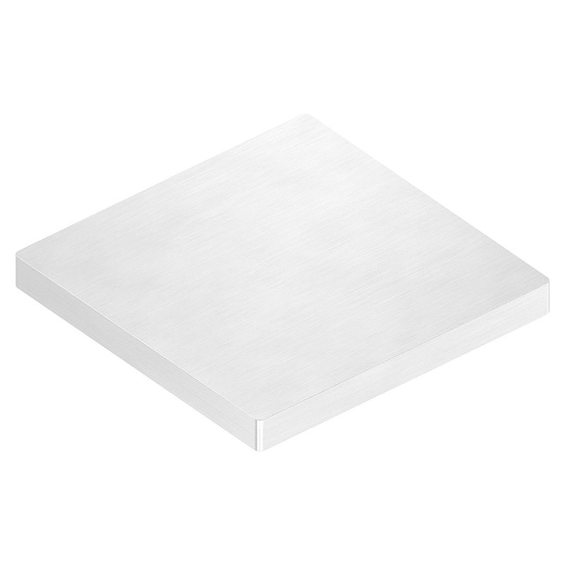 Ankerplatte, 100x100x10mm, mit Längsschliff, V2A