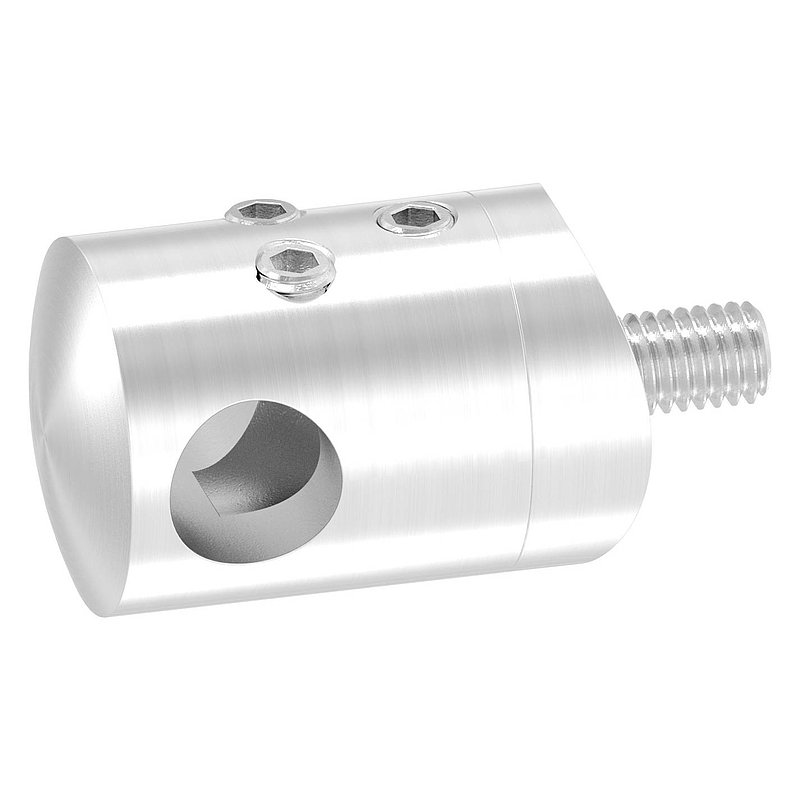 Querstabhalter zum Stoßen von 2 Rundeisen, 10,2mm Bohrung, V2A
