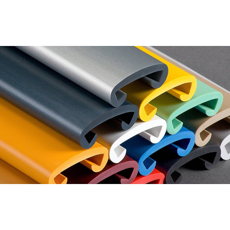 Kunststoffhandlauf für 40x8mm, signalweiß