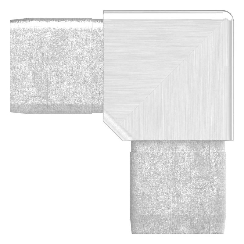 Raccord d'angle à 90° avec 3 sorties égales pour tube 30x30x2,0mm, V4A