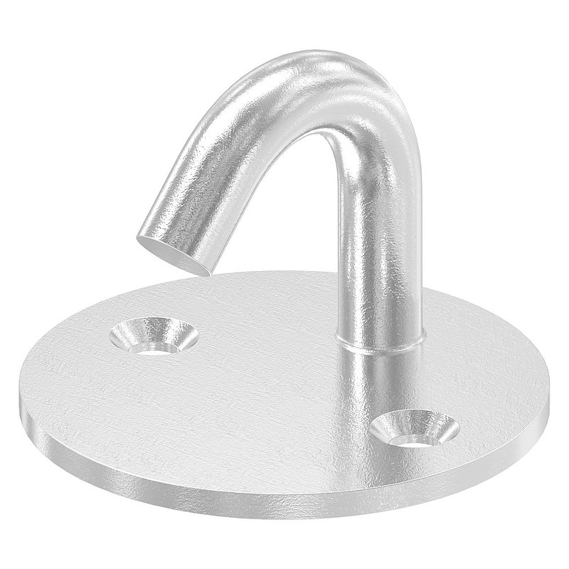 Befestigungsöse/Haken mit runder Platte V4A