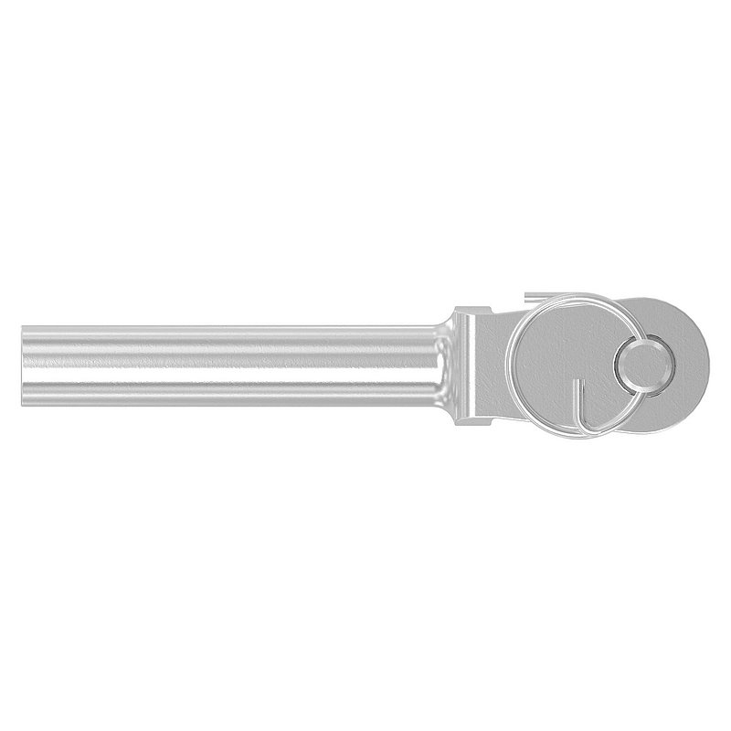 Fork terminal with internal thread M5 right, AISI316