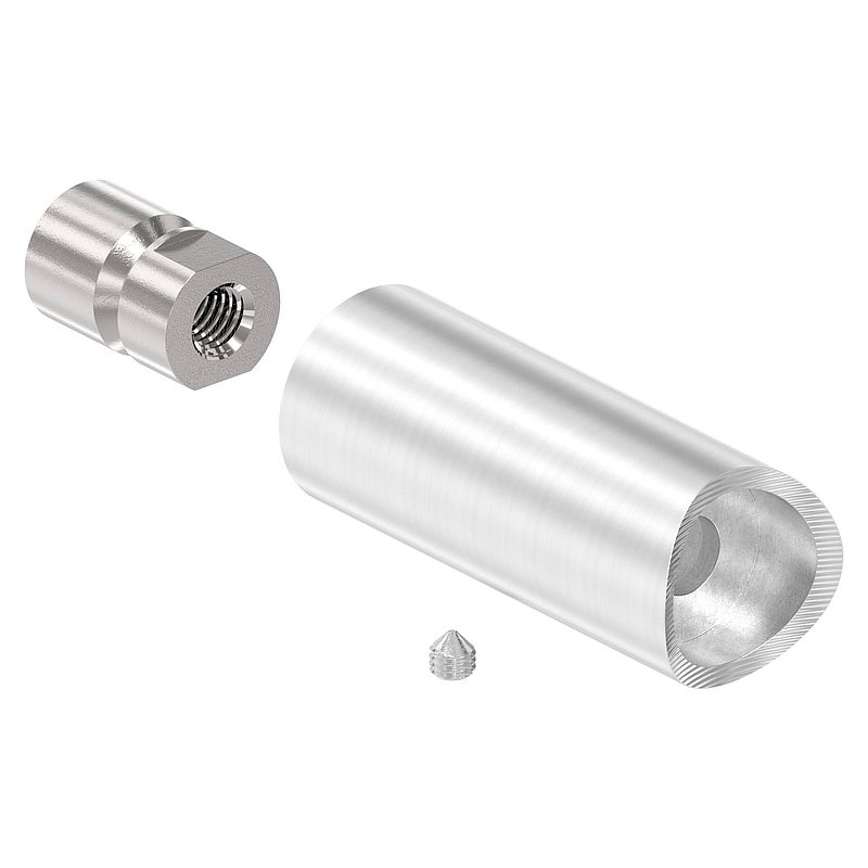 Support de tube - pour raccordement en tube de Ø 42,4mm, V2A