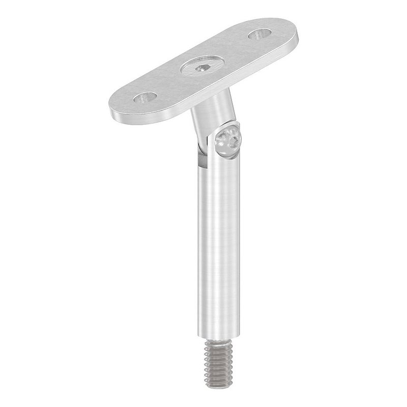 Hinge pin Ø 12mm with straight handrail connection plate, AISI304