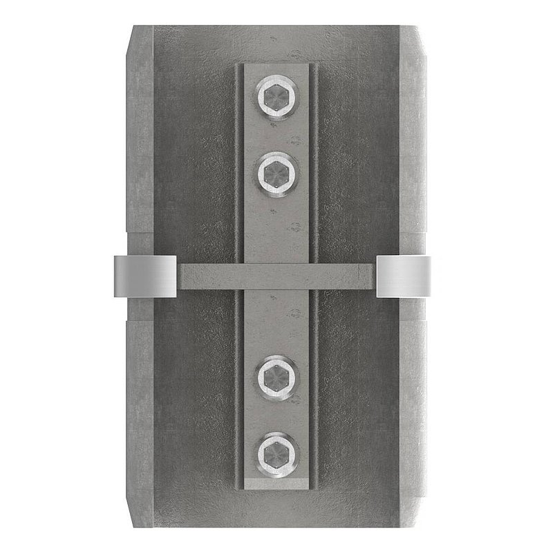 Tube connector for grooved tube 42.4 mm, AISI304